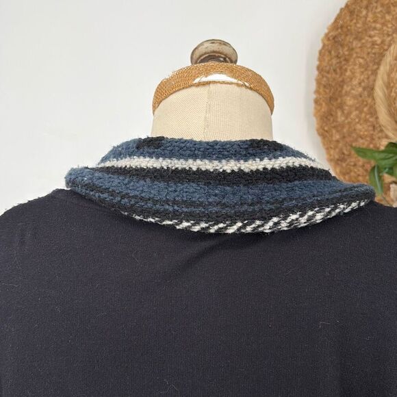 Anthropologie Dolan blue and black southwestern knit open front Aztec cardigan j - Picture 5 of 14